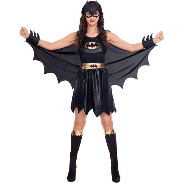 amscan 9906155 damer klassisk Batgirl Warner Bros maskeraddräkt superhjälte kostym (UK klänning 14-16)