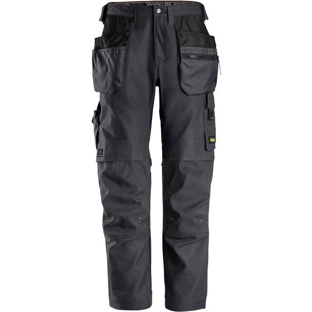 Snickers 6224 Mens Allround Work Canvas Stretch Fit Work Trousers Holster Pockets Black 33" 30"