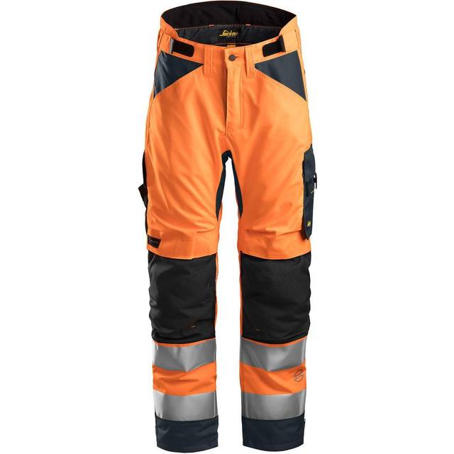 Snickers Workwear AllroundWork, Fodrad varselbyxa 37.5®, kl 2Varselorange/Stålgrå / XS