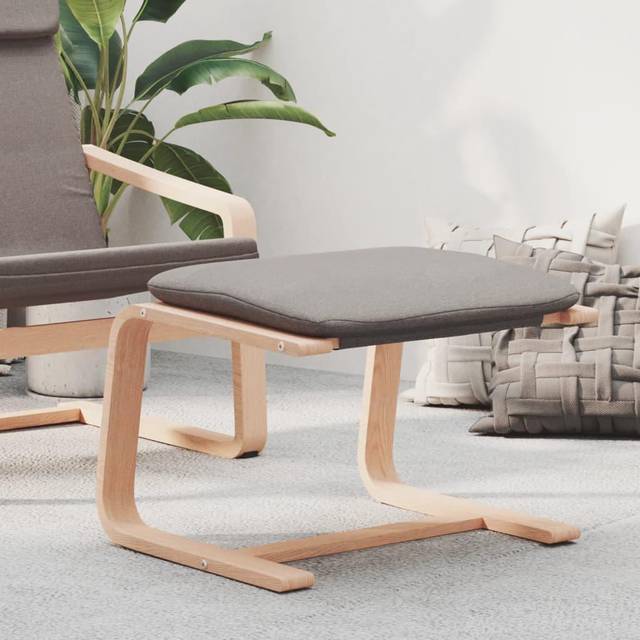 (taupe) vidaXL Footstool Footrest Ottoman Stool Living Room Seat Foot Rest Fabric
