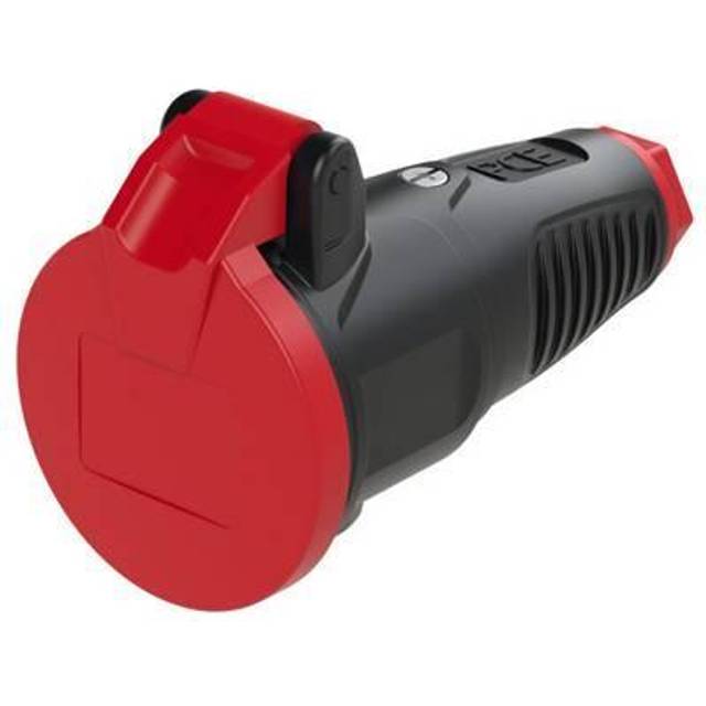 PCE 2412-srcw Skarvuttag Gummi, Plast 230 V Svart, Röd IP54