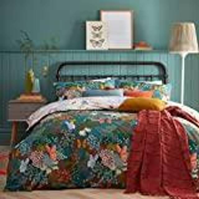 furn. Furn. Floral King Duvet Cover Set, Blue