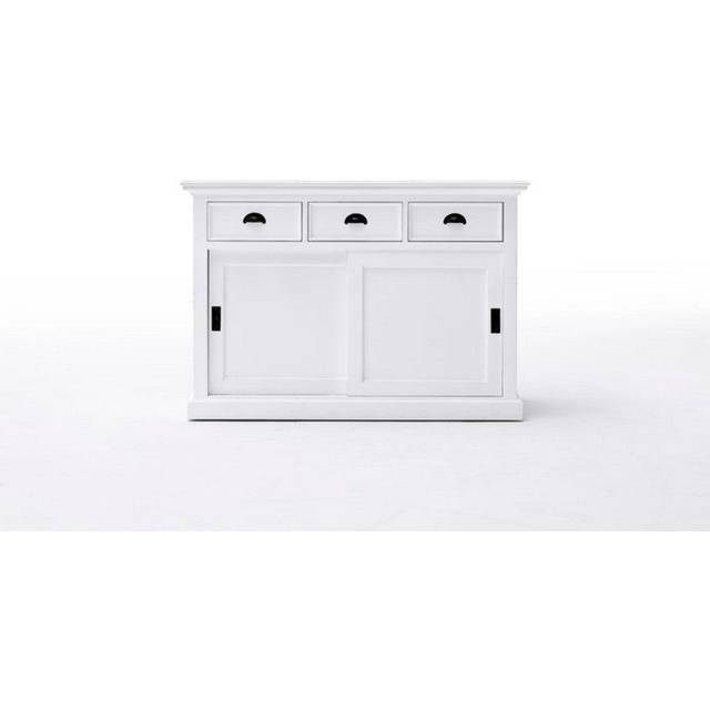 Halifax Coastal White Sideboard with Sliding Doors