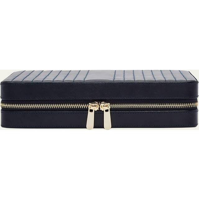 WOLF Maria Quilted Leather Zip Large Jewellery Case