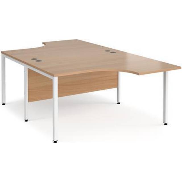Dams Maestro 25 Back to Back Ergonomic Desks 1400mm Deep - White Bench Leg Frame