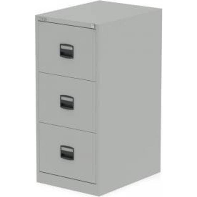 Qube by Bisley 3 Drawer Filing Cabinet Goose Grey BS0007