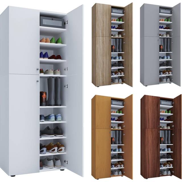 XXL Wooden Large Shoe Cabinet Shoe Chest Lona 9