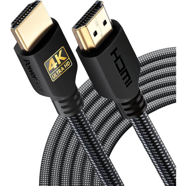 4K HDMI Cable 6 M | High Speed, Braided Nylon & Gold Connectors, 4K @ 60Hz, Ultra HD, 2K, 1080P, ARC & CL3 Rated | for Laptop, Monitor, PS5, PS4, Xbox