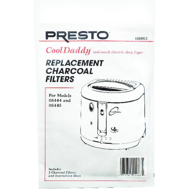 Presto 3 Replacement Filters For Cool Daddy Fryer for Cool Daddy Fryer