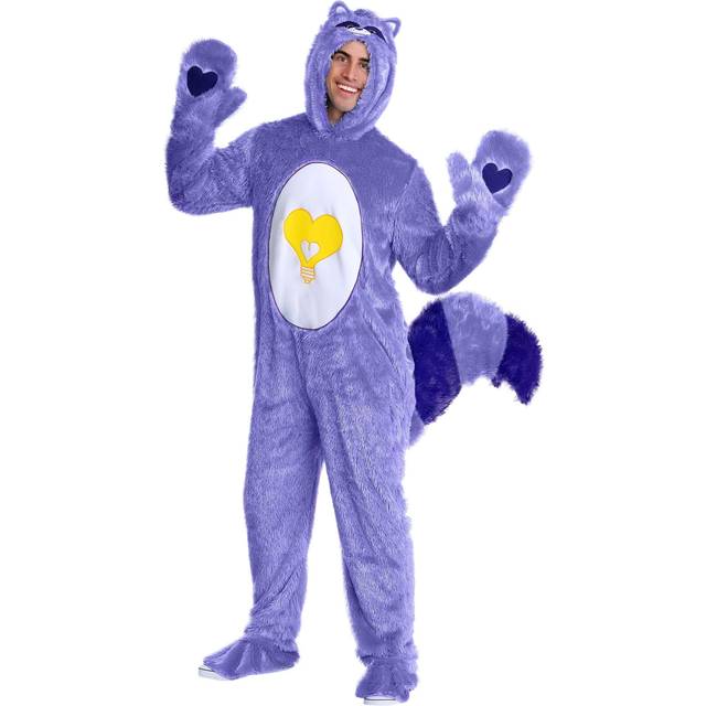Care Bears & Cousins Bright Heart Raccoon Adult Costume | Care Bears Costumes - Purple&#47;White (S)