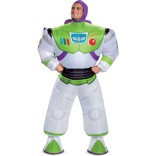 Toy Story Buzz Lightyear Inflatable Costume for Adults - Green&#47;Purple&#47;White (One-Size)