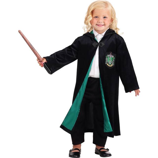 Toddler Harry Potter Deluxe Slytherin Robe - Black&#47;Green (4T)