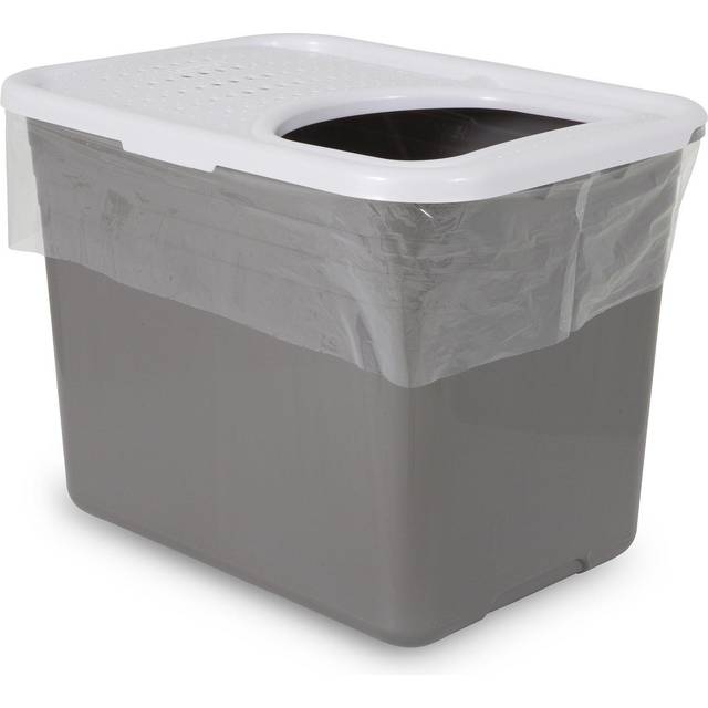 Petmate TOP ENTRY LITTER PAN LINERS Dark Grey 8 Count (Pack of 1)