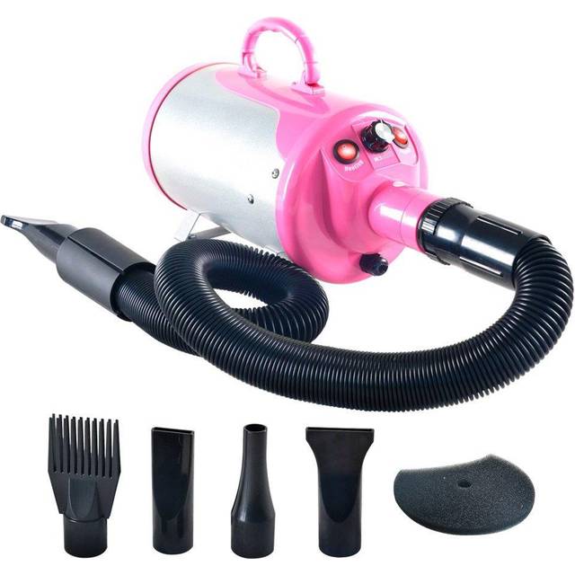 Gravitis 2800W Stepless Speed Dog Cat Pet Grooming Hair Dryer Hairdryer Blaster Blower (Pink)