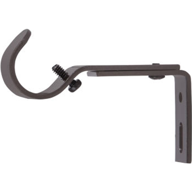 "Kenney 3/4"" Adjustable 4.5-6.125"" Curtain Rod Mounting Brackets, Set of 2, Oil Rubbed Bronze"