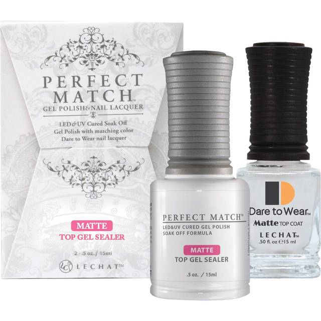 LeChat Perfect Match Gel Polish & Matte Top Gel Sealer Set  0.5 ounce (PMTM01)