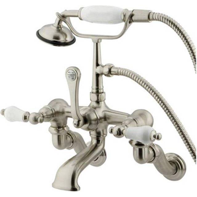 Kingston Brass Cc459T8 Clawfoot Tub Filler With Hand Shower - Brushed Nickel Finish