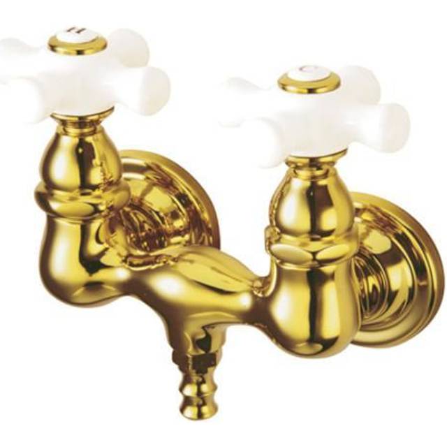 Kingston Brass CC39T2 Vintage 3-3/8-Inch Wall Mount Tub Faucet  Polish