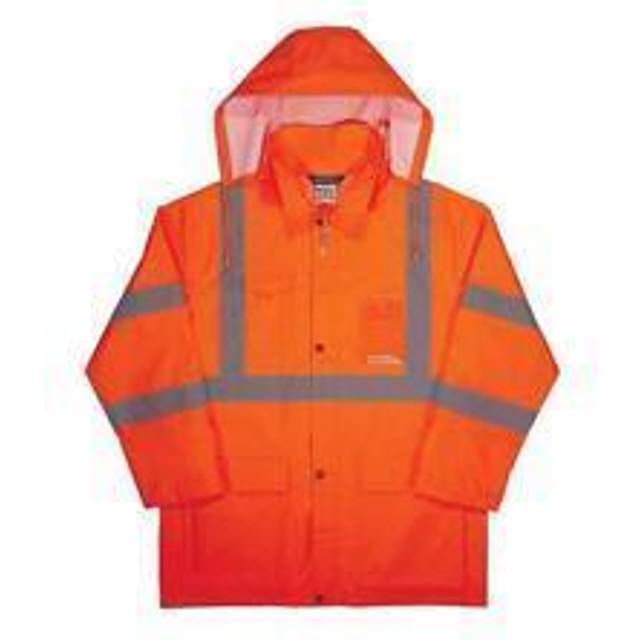 GloWear 24362 Type R Class 3 Lightweight Hi-Vis Rain Jacket, Orange - Small