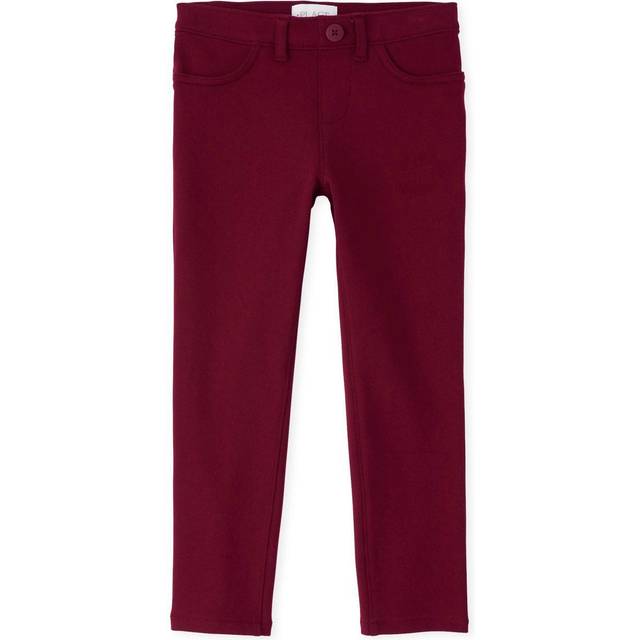 The Children's Place Girl's Ponte Knit Pull On Jeggings  Rubine  8
