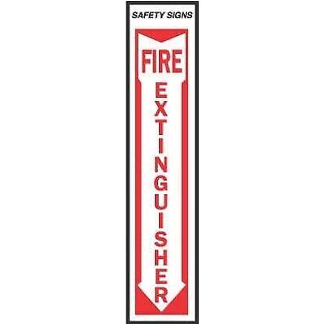 Hillman English White Fire Extinguisher Decal Sign