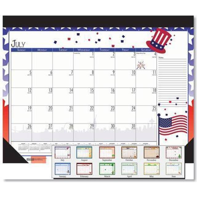 House of Doolittle Monthly Seasonal Desk Pad Calendar, Academic, 22 x 17 Inches, July - June (HOD1395-21)