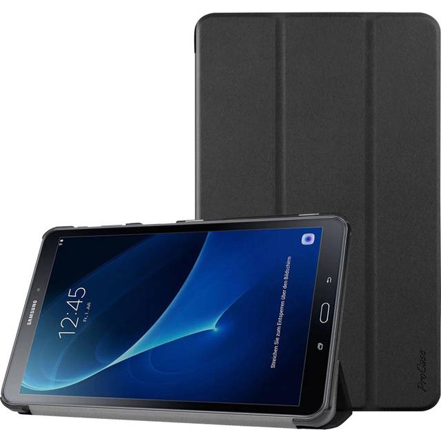 ProCase fodral för Galaxy Tab A 10.1 fodral 2016 SM-T580 T585, smalt smart skyddsfodral för Galaxy Tab A 10,1 tum 2016 – svart
