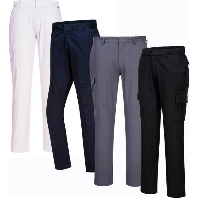 Portwest Stretch Slim Combat Trouser S231 Black 38 Colour: Black, Size