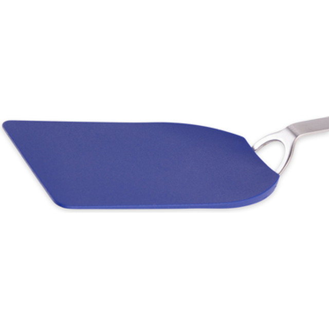 RSVP International Kitchen Tool collection Flexible Nylon Spatula, Stainless Steel Handle, 135x375, Blue