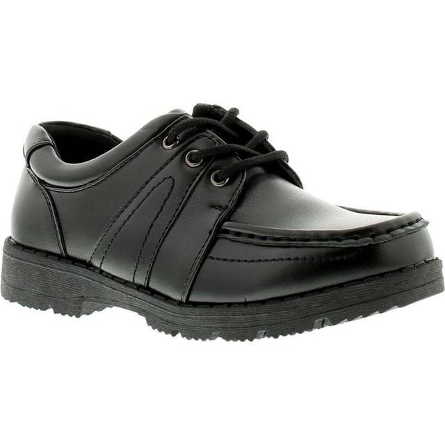 Rockstorm Boys School Shoes Rob Lace Up black Pu - Size 13 Kids (UK Shoe) - Black
