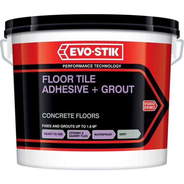 Evo-Stik Adhesive & Grout for Wood & Concrete Floors 5kg - Charcoal Grey