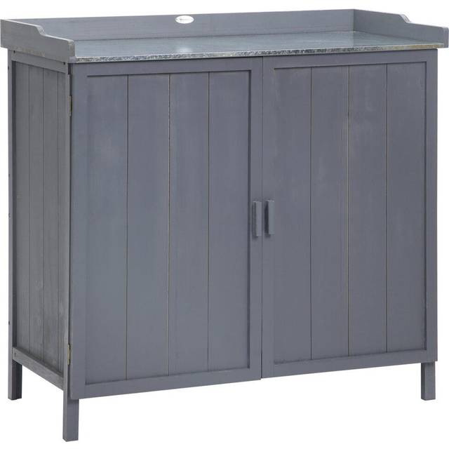 Outsunny Tool Cabinet Organiser 98 x 48 x 95.5 cm - Grey | TJ Hughes