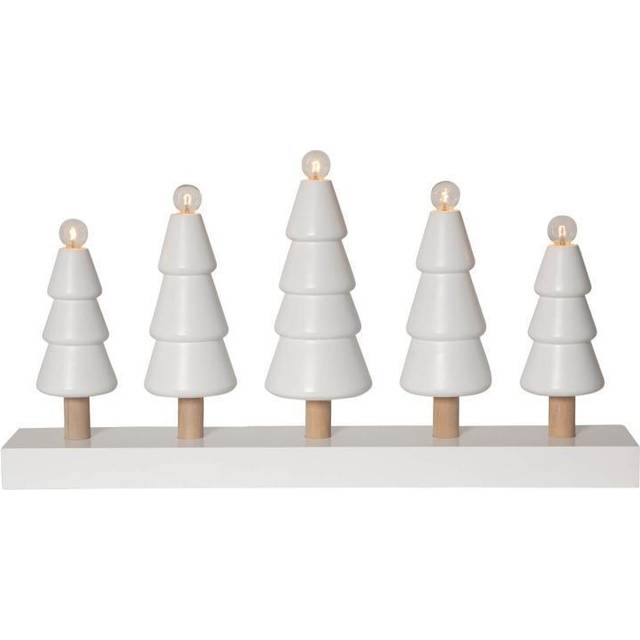 Ljusstake Skog | 5 ljus | vit [Star Trading]