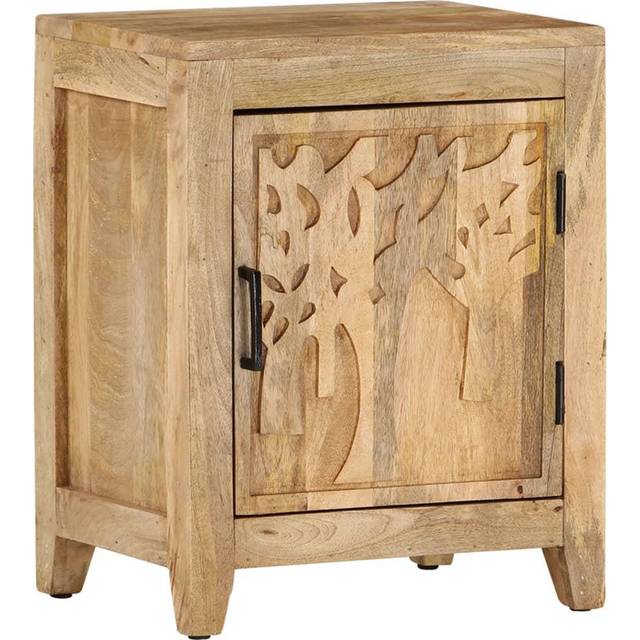 vidaXL Bedside Cabinet 40x30x50 cm Solid Mango Wood - Brown
