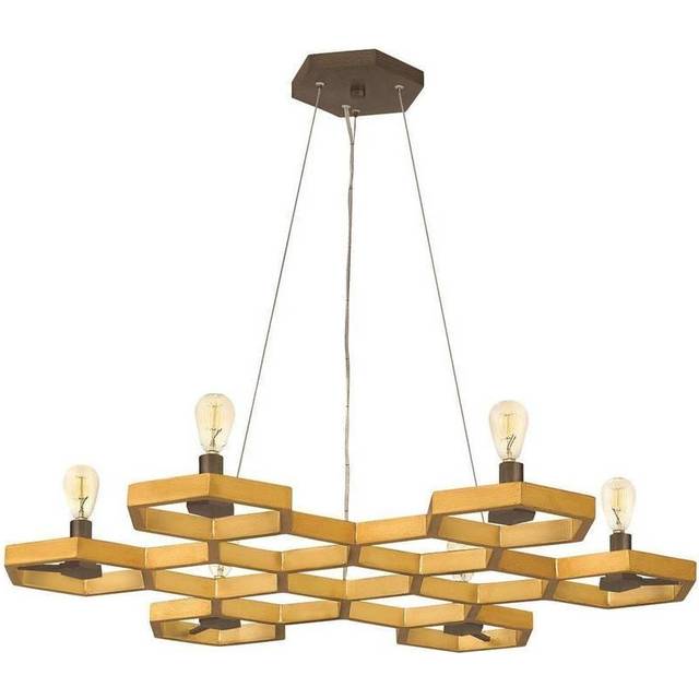 Elstead - Moxie - 6 Light Ceiling Pendant Chandelier Gold, E14