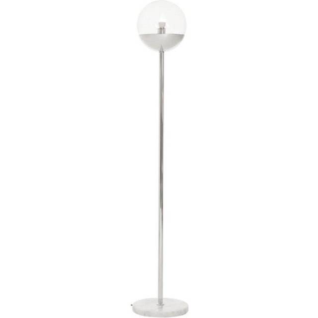 Minimalist Chrome Finish Metal Floor Lamp, Sturdy And Stable Bedroom Lamp, Versatile Tall Livingroom Lamp - Silver - One Size