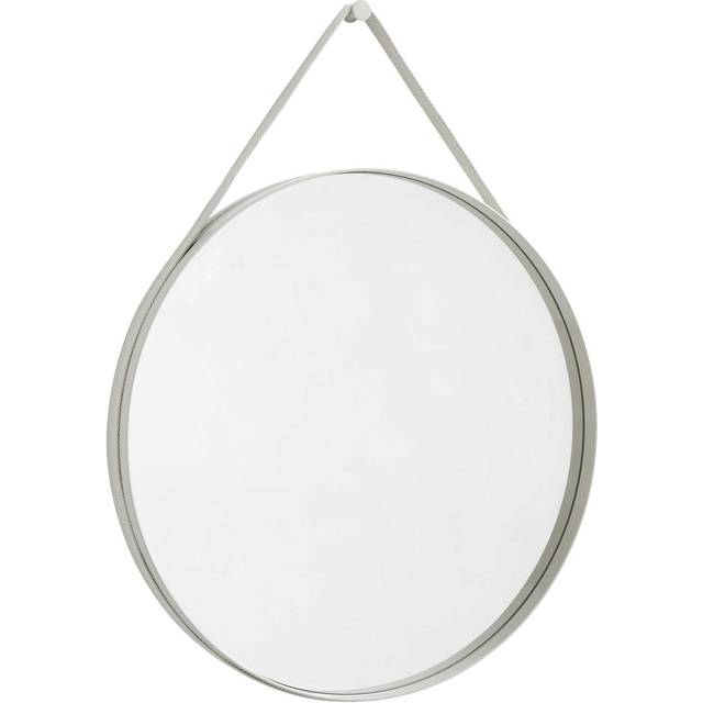 HAY Strap Mirror spegel Ø70 cm Light grey