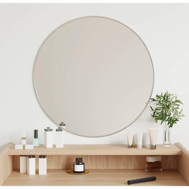vidaXL Väggspegel silver Ø 60 cm rund
