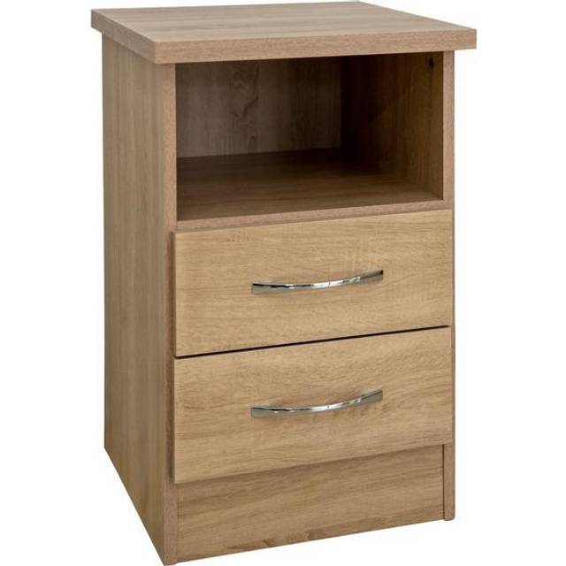 (2 Drawer Bedside) Nevada Bedroom Furniture Range - Sonoma Oak Effect