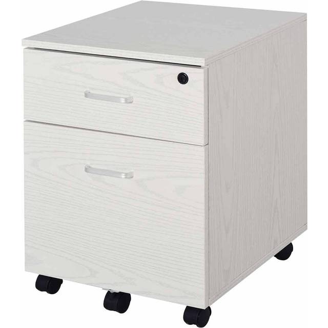 Vinsetto Filing Cabinet with 2 Drawers and Lock 40x44x55cm White | TJ Hughes