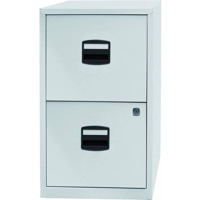 Bisley 2 Drawer A4 Filing Cabinet, Chalk White