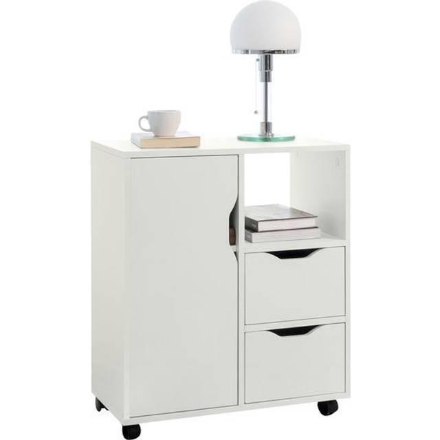 SoBuy FBT105-W, Home Office File Cabinet Printer Stand on Wheels