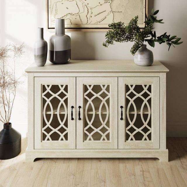 Amelie 3 Door Sideboard - Dusty Grey Oak - Neutral