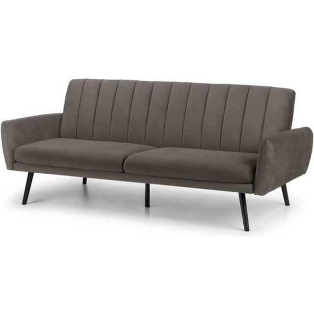Julian Bowen Afina 2 Seater Sofabed Grey Velvet, Grey