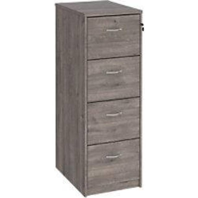 Wooden 4 Drawer Filing Cabinet 1360mm High – Grey Oak