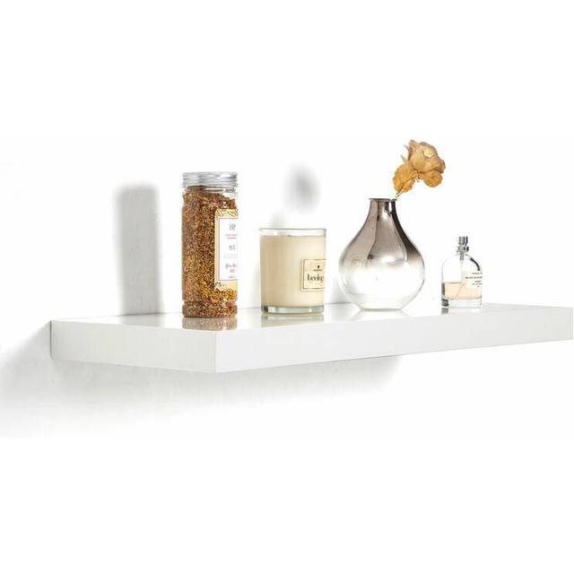 Wickes Gloss White Floating Shelf - 38 x 235 x 600mm