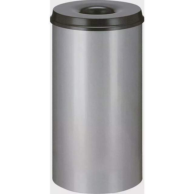 (silver and black, 50L) V-Part Self Extinguishing Waste Paper Bin Silver&Black Multi Colours 50 L/80 L
