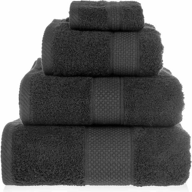 Homescapes Black Face Cloth 100 % Turkish Cotton