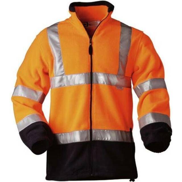 Warnschutz-Fleece-Jacken BENEDIKT und VALENTIN orange-marine XL