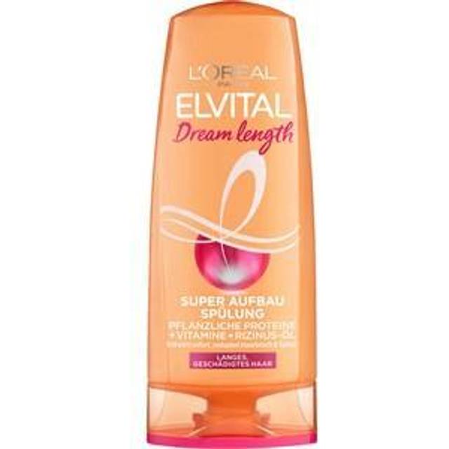 L'Oréal Paris Elvital balsam mot kluvna toppar, för sprött hår, med ricinolja, Dream Length Super Building Condition, 1 x 250 ml